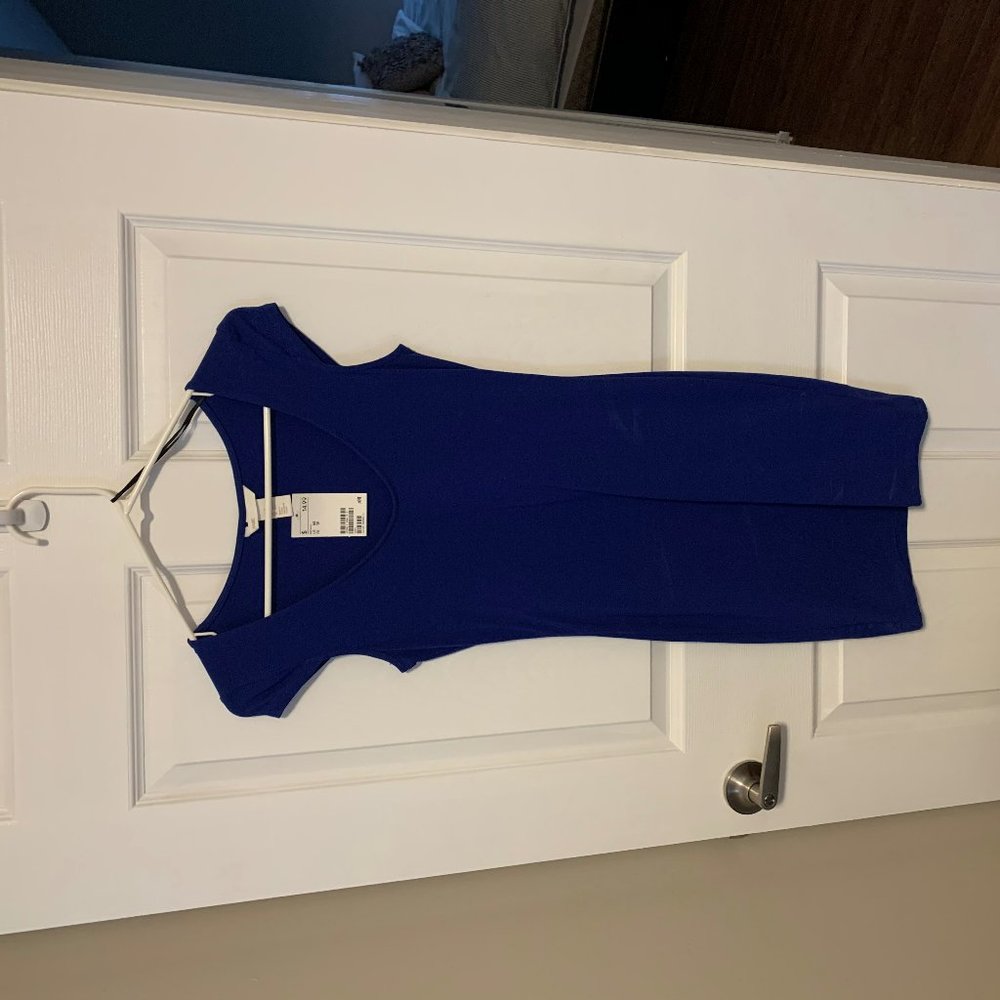 fitted blue dress